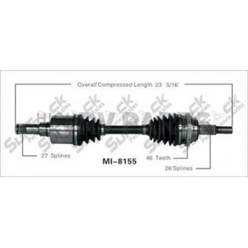 TrakMotive CV Axle Shaft - MI-8155