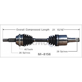 TrakMotive CV Axle Shaft - MI-8156
