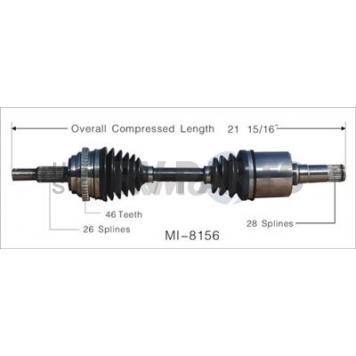 TrakMotive CV Axle Shaft - MI-8156