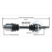 TrakMotive CV Axle Shaft - MI-8157