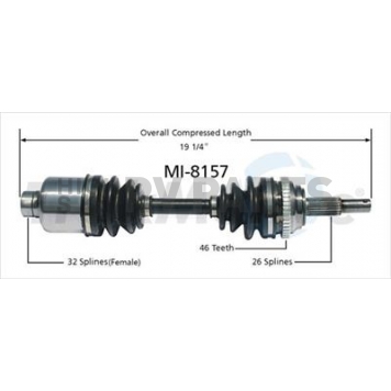 TrakMotive CV Axle Shaft - MI-8157