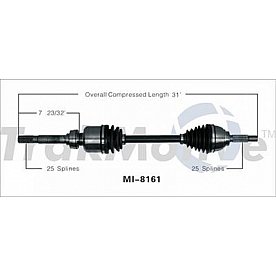 TrakMotive CV Axle Shaft - MI-8161