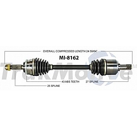 TrakMotive CV Axle Shaft - MI-8162