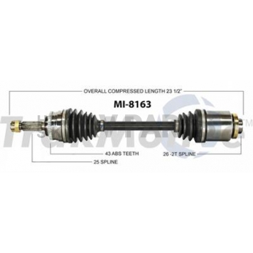 TrakMotive CV Axle Shaft - MI-8163