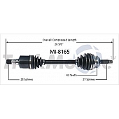 TrakMotive CV Axle Shaft - MI-8165
