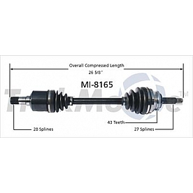 TrakMotive CV Axle Shaft - MI-8165