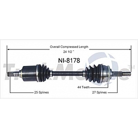 TrakMotive CV Axle Shaft - NI-8178