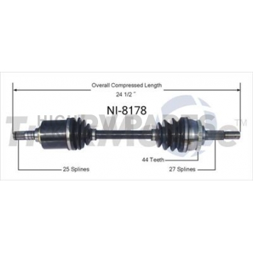 TrakMotive CV Axle Shaft - NI-8178