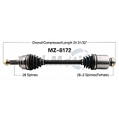 TrakMotive CV Axle Shaft - MZ-8172