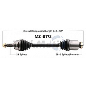 TrakMotive CV Axle Shaft - MZ-8172