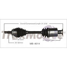 TrakMotive CV Axle Shaft - MB-8014