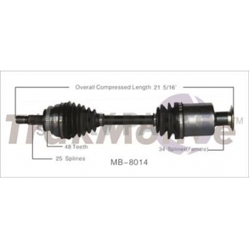 TrakMotive CV Axle Shaft - MB-8014