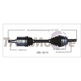 TrakMotive CV Axle Shaft - MB-8015