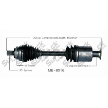 TrakMotive CV Axle Shaft - MB-8016