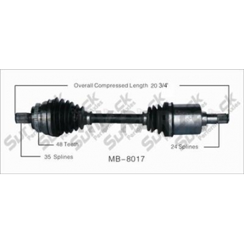 TrakMotive CV Axle Shaft - MB-8017