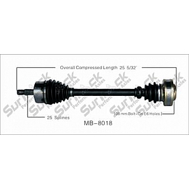 TrakMotive CV Axle Shaft - MB-8018