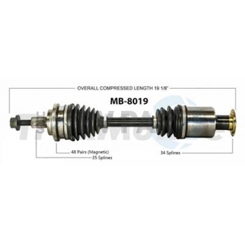 TrakMotive CV Axle Shaft - MB-8019