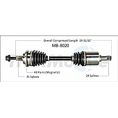 TrakMotive CV Axle Shaft - MB-8020