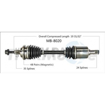 TrakMotive CV Axle Shaft - MB-8020