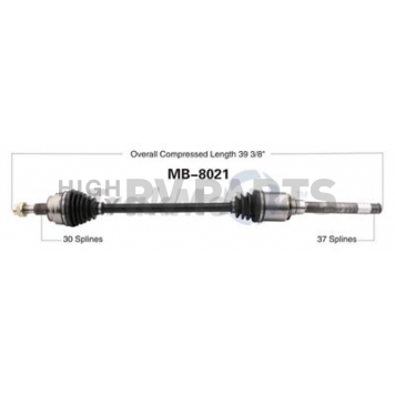 TrakMotive CV Axle Shaft - MB-8021