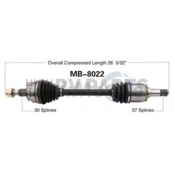 TrakMotive CV Axle Shaft - MB-8022