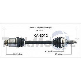 TrakMotive CV Axle Shaft - KA-8012
