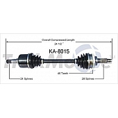 TrakMotive CV Axle Shaft - KA-8015