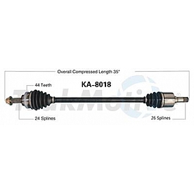 TrakMotive CV Axle Shaft - KA-8018
