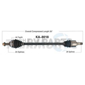 TrakMotive CV Axle Shaft - KA-8018