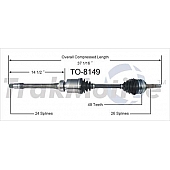TrakMotive CV Axle Shaft - TO-8149