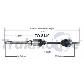 TrakMotive CV Axle Shaft - TO-8149