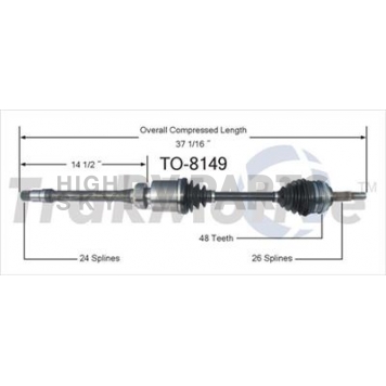 TrakMotive CV Axle Shaft - TO-8149
