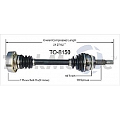TrakMotive CV Axle Shaft - TO-8150
