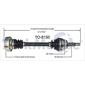 TrakMotive CV Axle Shaft - TO-8150