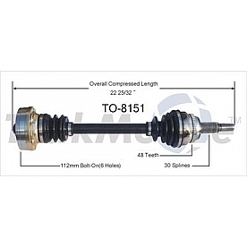 TrakMotive CV Axle Shaft - TO-8151