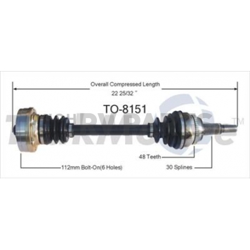TrakMotive CV Axle Shaft - TO-8151