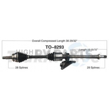 TrakMotive CV Axle Shaft - TO-8293