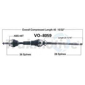 TrakMotive CV Axle Shaft - VO-8059