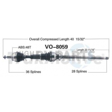 TrakMotive CV Axle Shaft - VO-8059