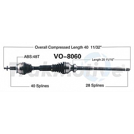 TrakMotive CV Axle Shaft - VO-8060
