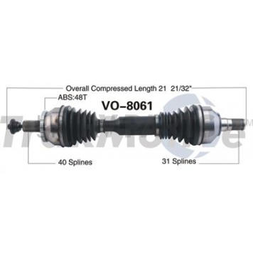 TrakMotive CV Axle Shaft - VO-8061