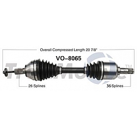 TrakMotive CV Axle Shaft - VO-8065