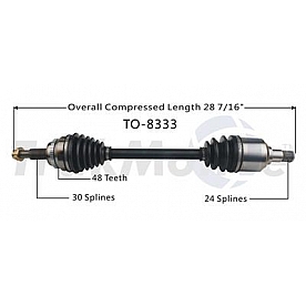 TrakMotive CV Axle Shaft - TO-8333
