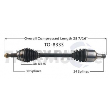 TrakMotive CV Axle Shaft - TO-8333