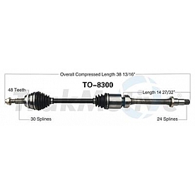 TrakMotive CV Axle Shaft - TO-8300