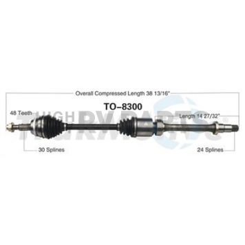 TrakMotive CV Axle Shaft - TO-8300