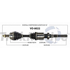 TrakMotive CV Axle Shaft - VO-8022