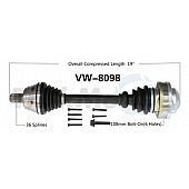 TrakMotive CV Axle Shaft - VW-8098