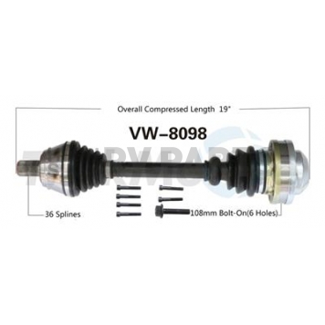 TrakMotive CV Axle Shaft - VW-8098