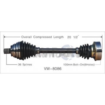 TrakMotive CV Axle Shaft - VW-8086